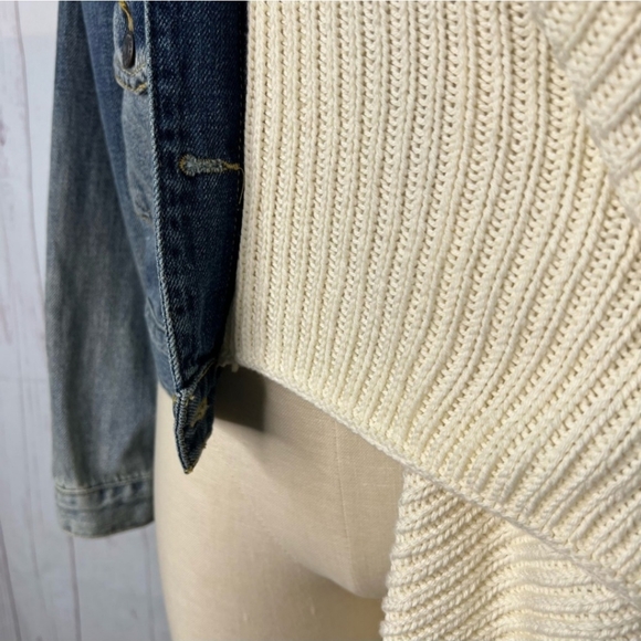 Abercrombie & Fitch Denim Jacket with Knit Collar - Picture 4 of 9